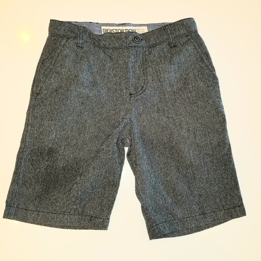 Boys Dark Gray Distortion Shorts
